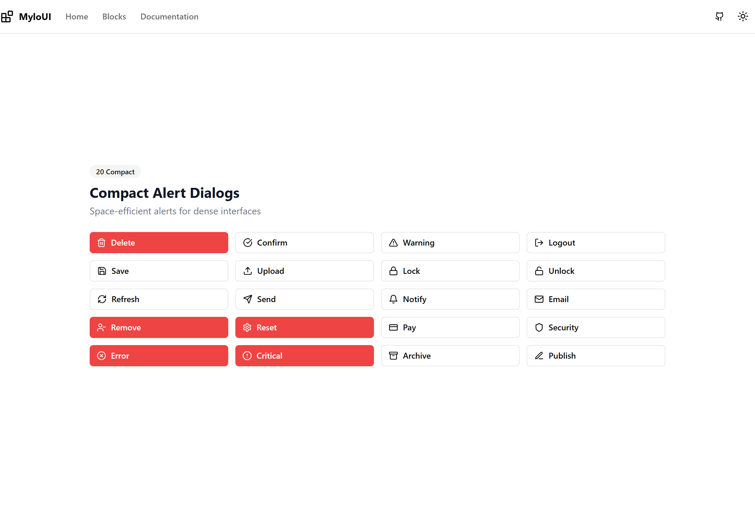 Alert Dialog Compact