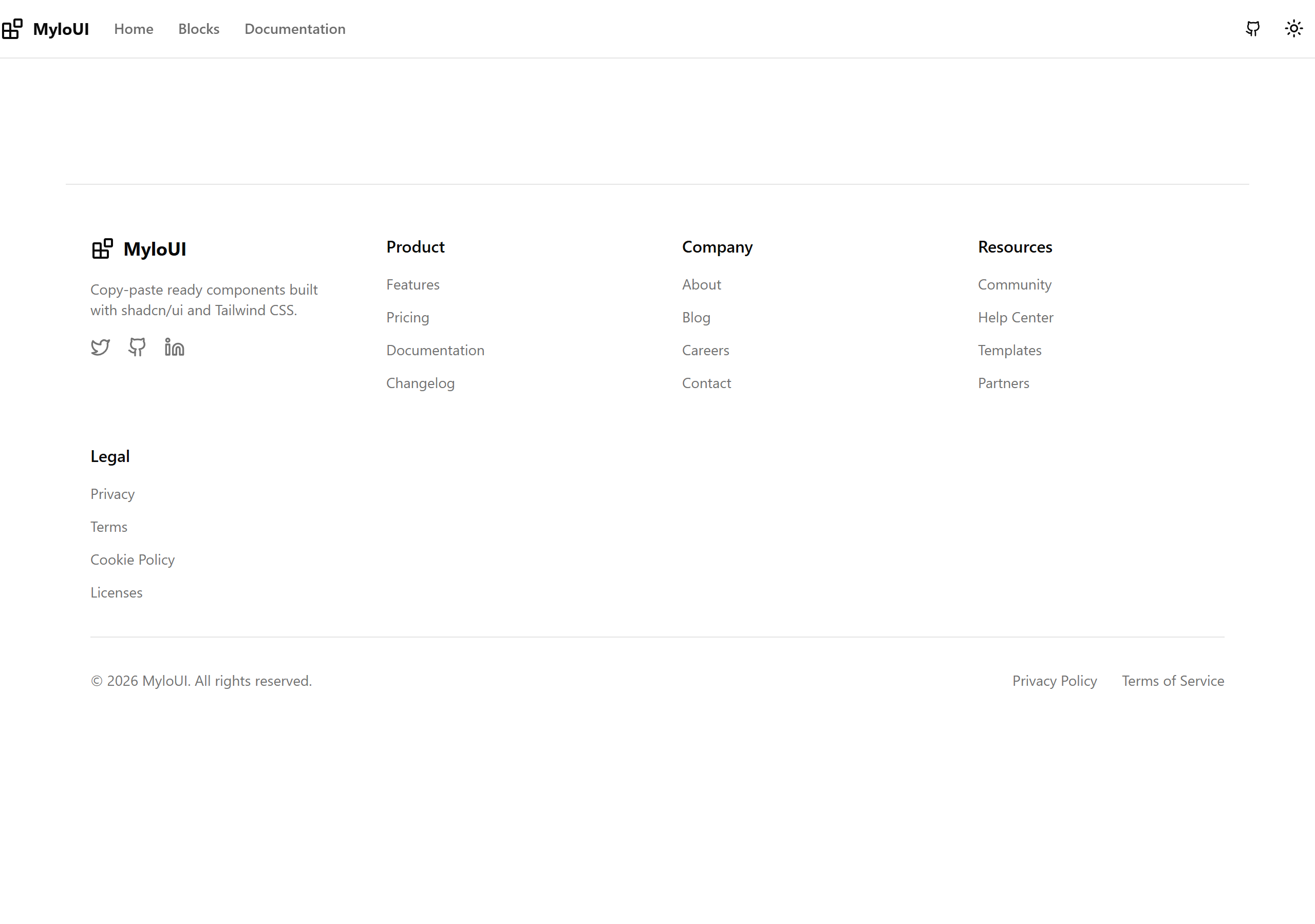 Multi-Column Footer
