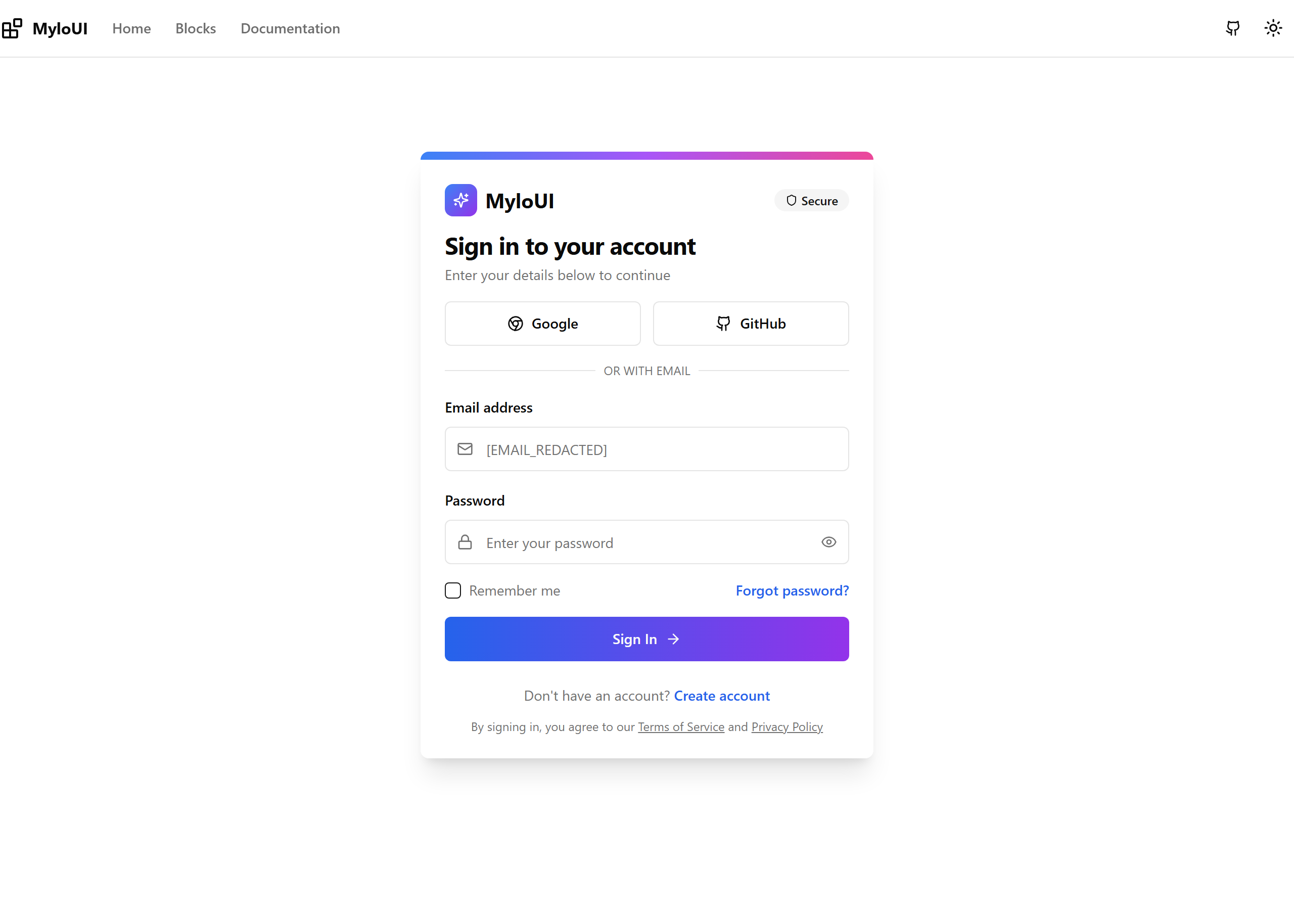 Login Card