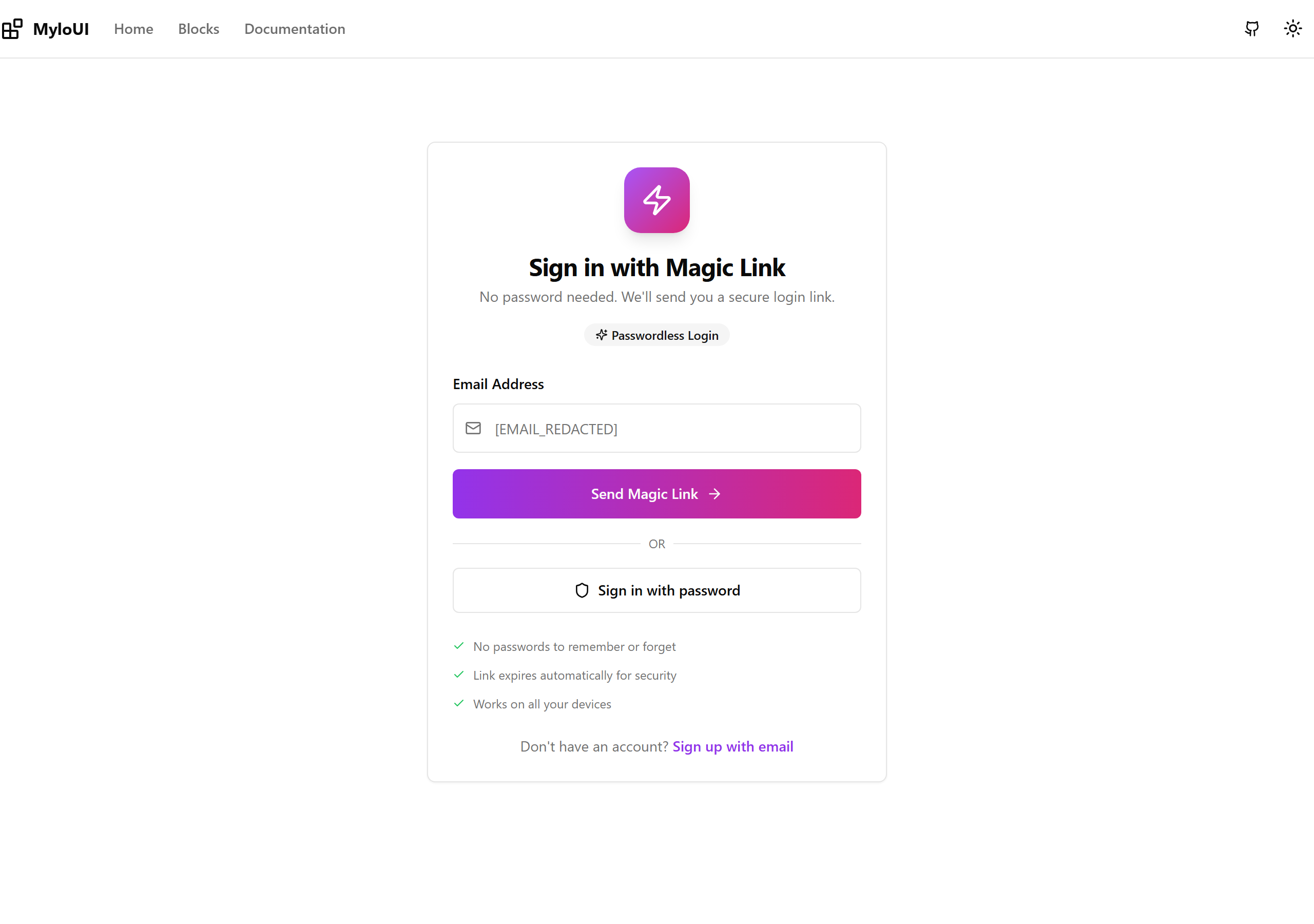 Magic Link Login