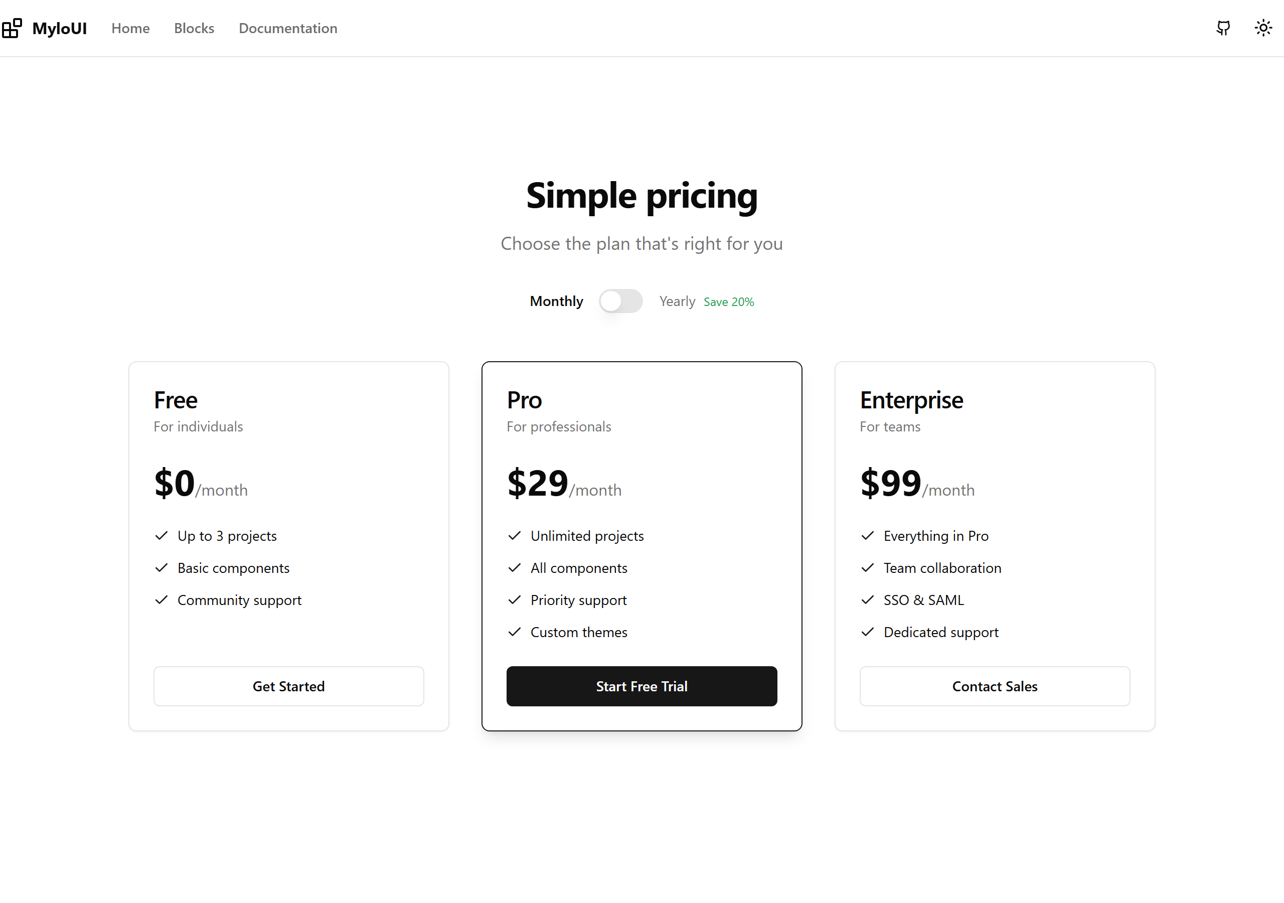 Toggle Pricing