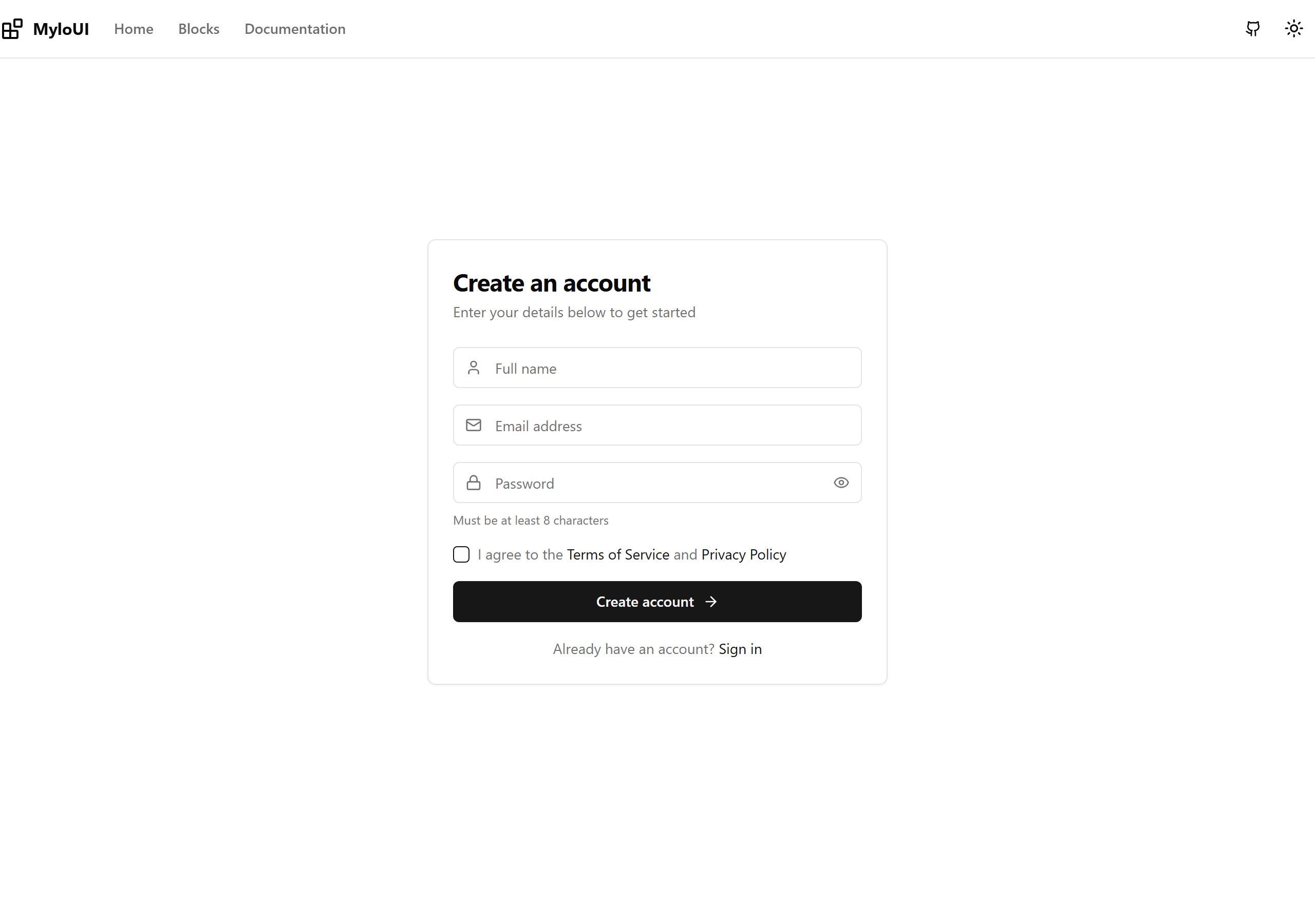 Simple Signup