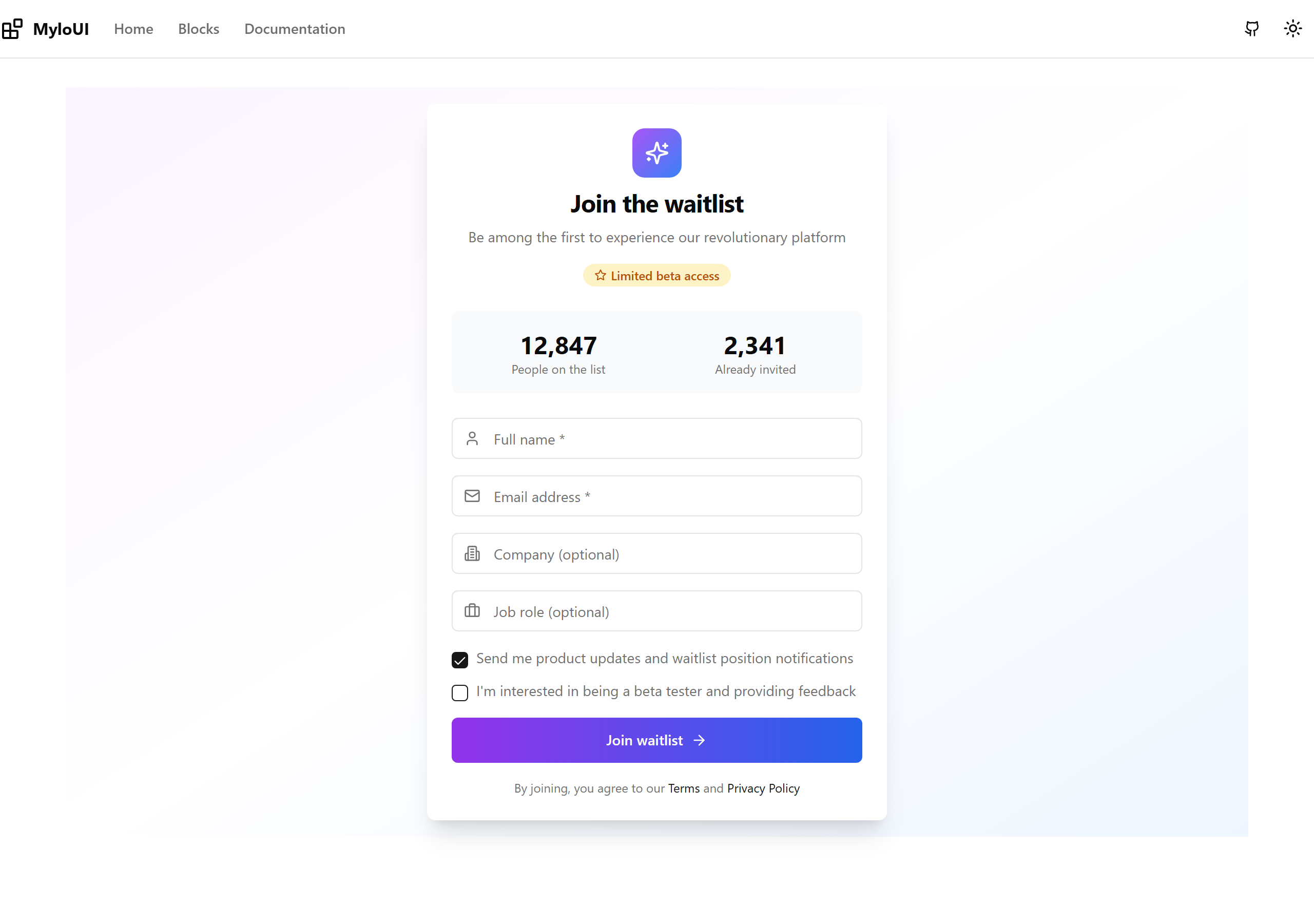 Waitlist Signup