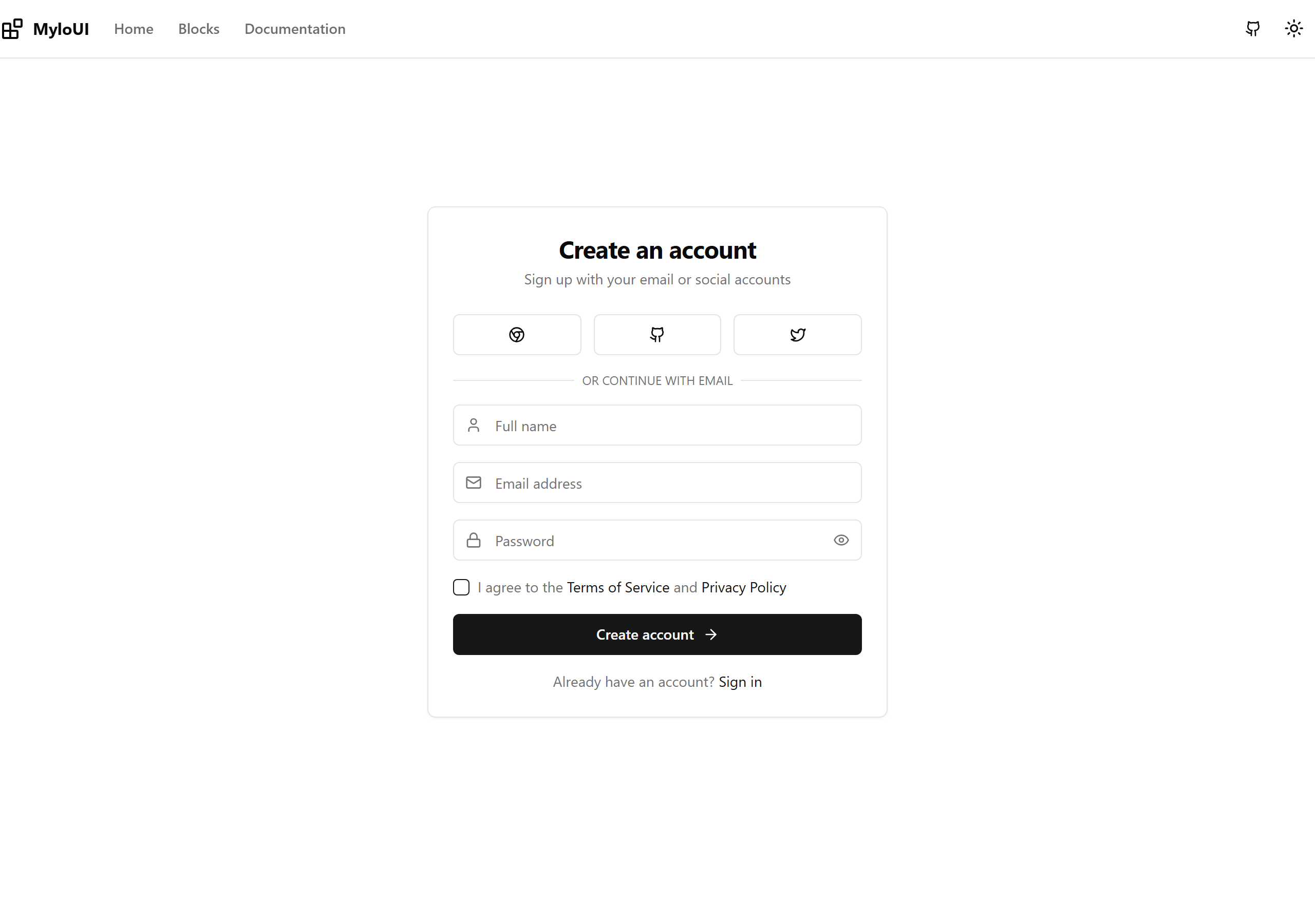 Signup with Social
