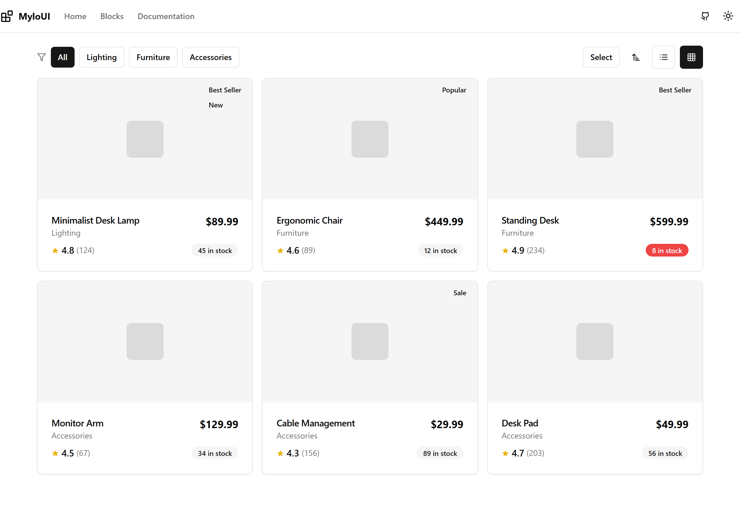 Grid View Table