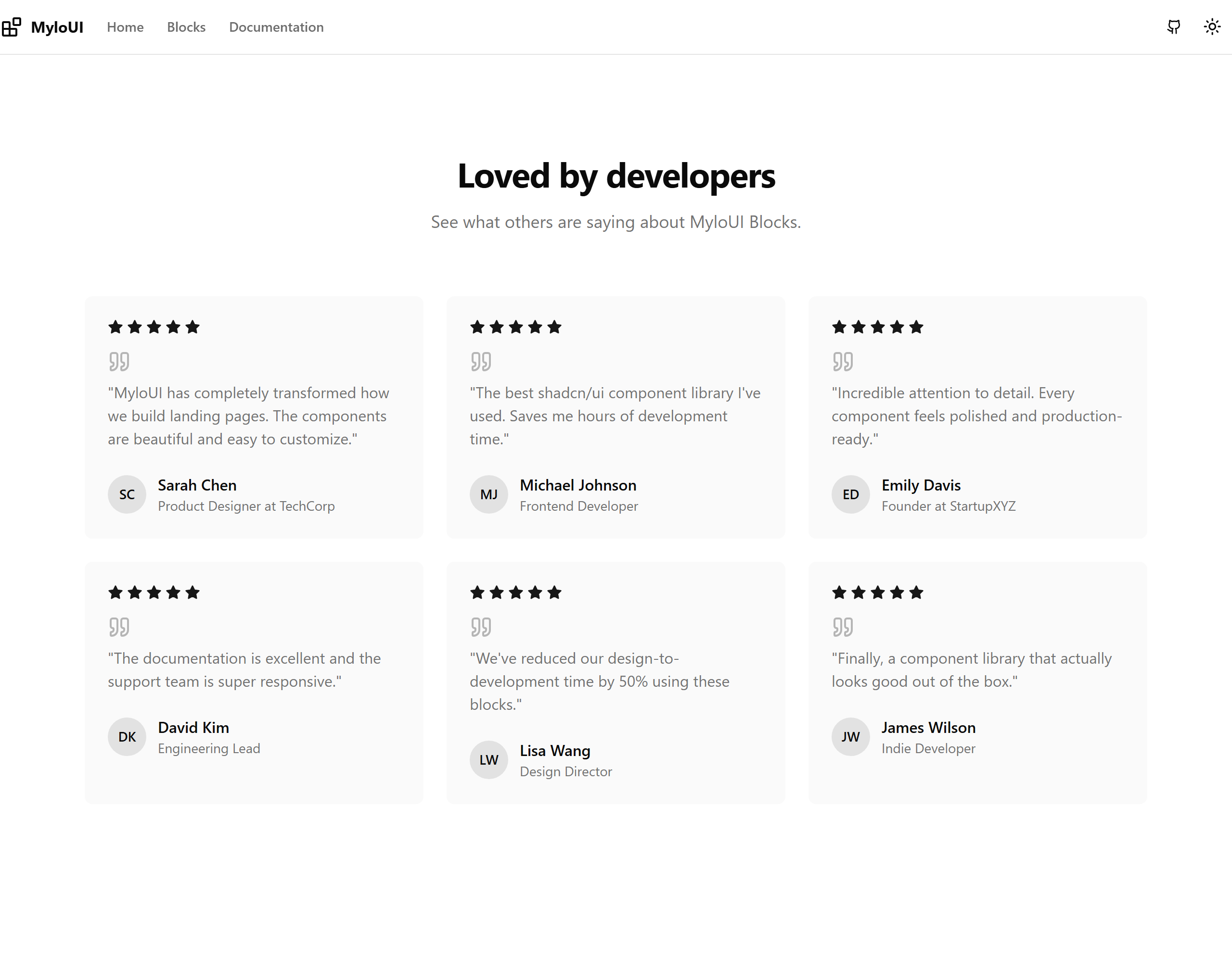 Testimonials Grid