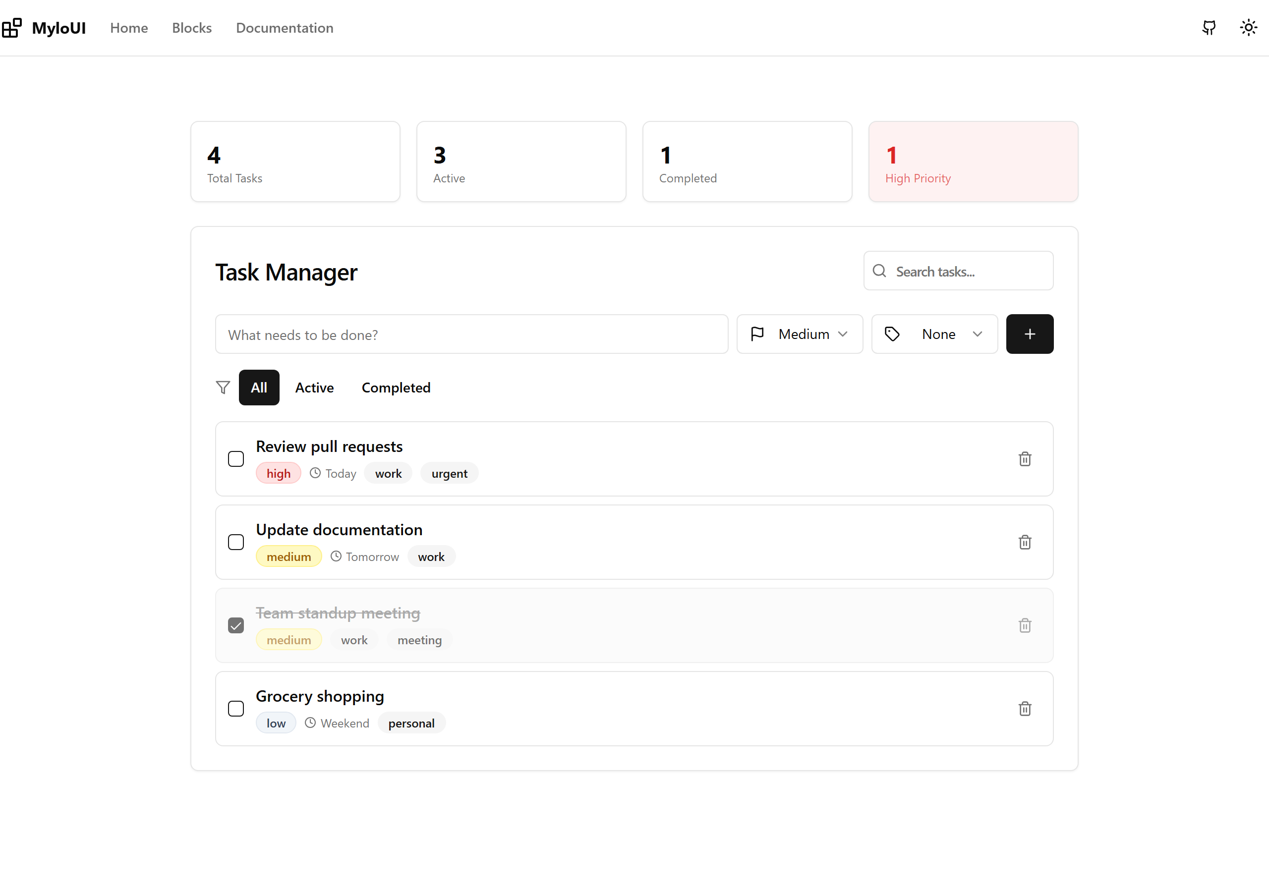 Todo List - Advanced